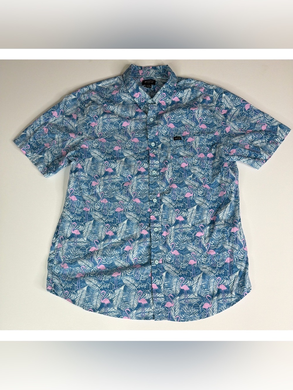 Matix Men’s Flamingos Collared Button Down Shirt
